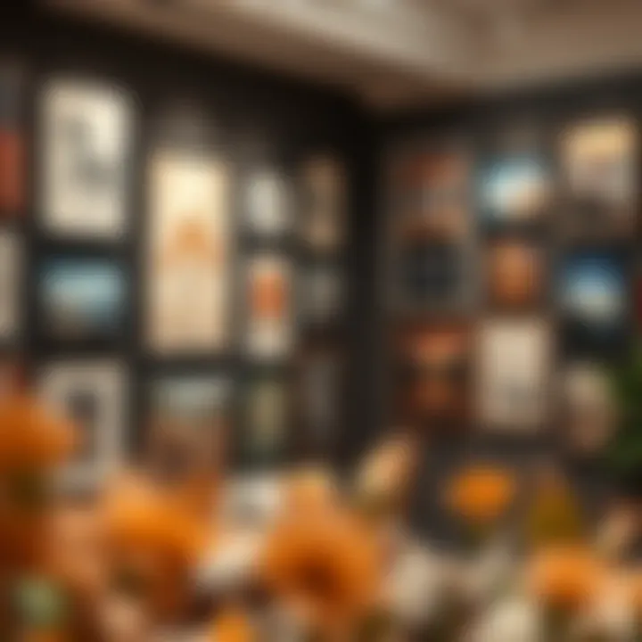 Diverse Art Styles in a Gallery Wall Gallery wall showcasing diverse art styles