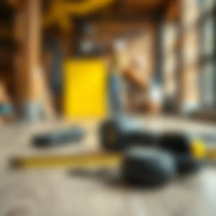 Measuring tools and flooring materials