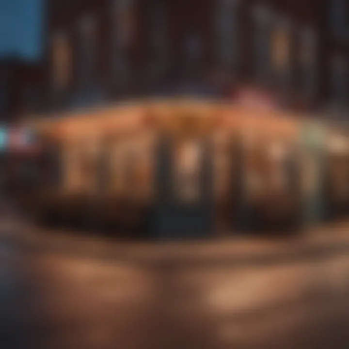 Vibrant nightlife in Adams Morgan with colorful lights and lively streets