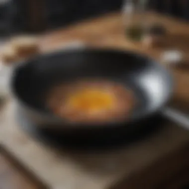 Seasoning Technique Seasoning an iron skillet with oil and salt