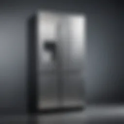 Sparkling clean stainless steel refrigerator