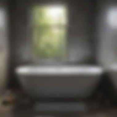 Success After Unclogging Clean bathtub with sparkling water after unclogging