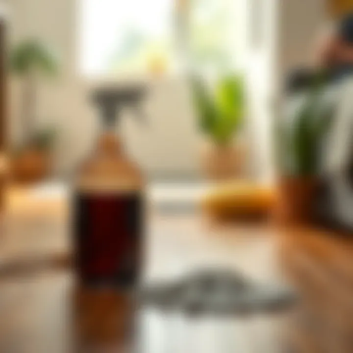 Homemade cleaning solution for hardwood floors