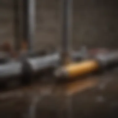 Essential Tools for Drain Maintenance Tools and materials for unclogging pipes laid out