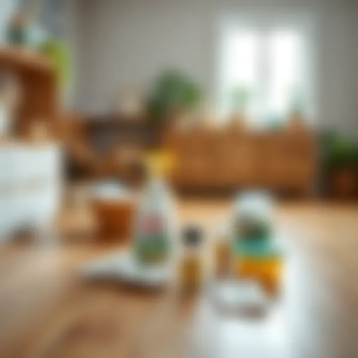 Household items for stain removal on laminate