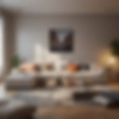 An inviting living room with freshly cleaned couch cushions