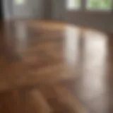 Shining hardwood floor reflecting natural light