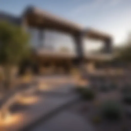 Modern architectural design in a Phoenix neighborhood