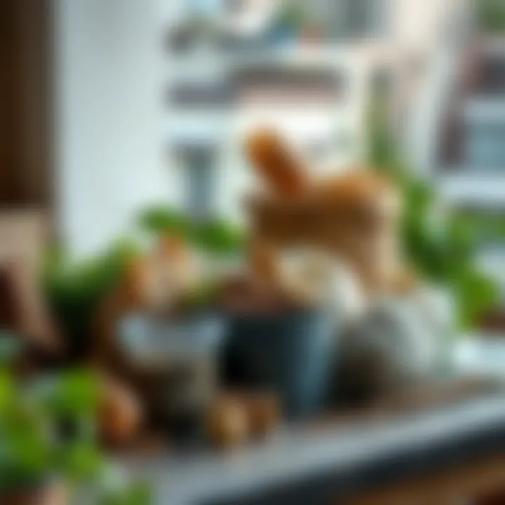 Diverse Compostable Materials for Urban Composting Diverse compostable materials displayed on a table.