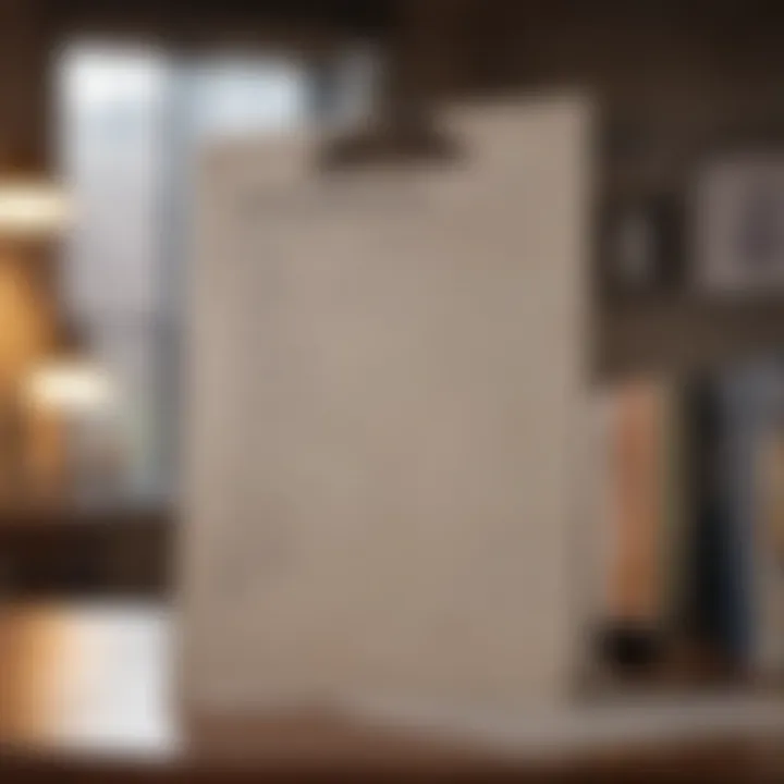 Checklist for moving essentials on a table