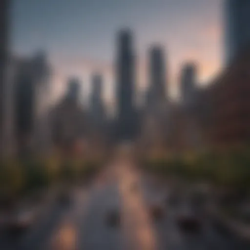 A skyline view of Chicago showcasing iconic buildings