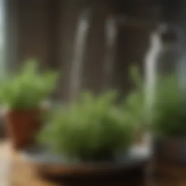 Proper Watering Techniques for Herbs Herbs being watered