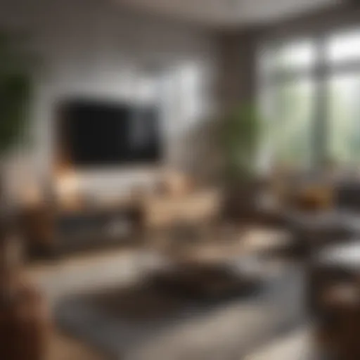 Stylish living room setup with essential furniture