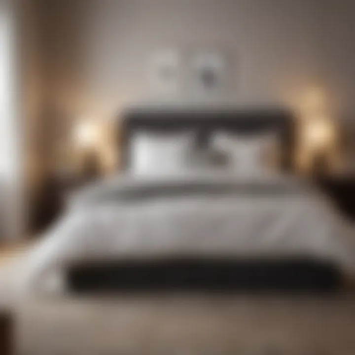 Aesthetic bedroom featuring bedding and decorative accents