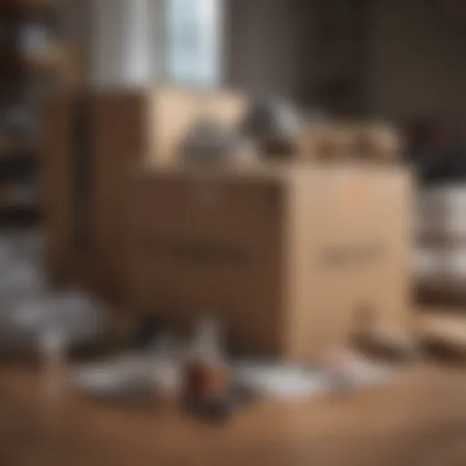 Packing supplies neatly organized for moving