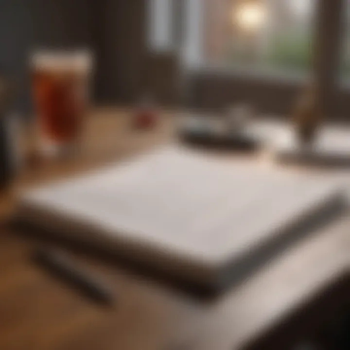 Illustration of a roommate agreement document on a table with pens