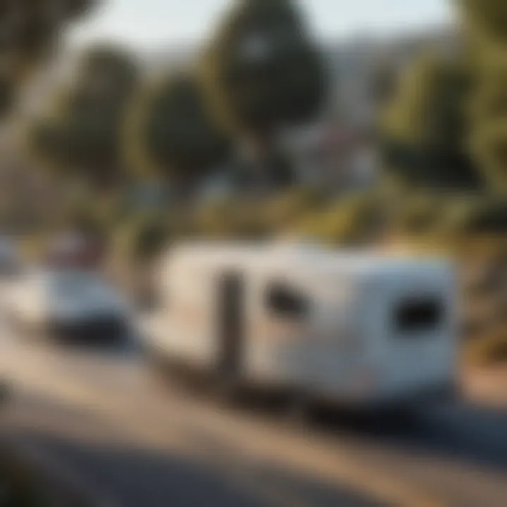 A graphic representation of moving service options with various vehicles