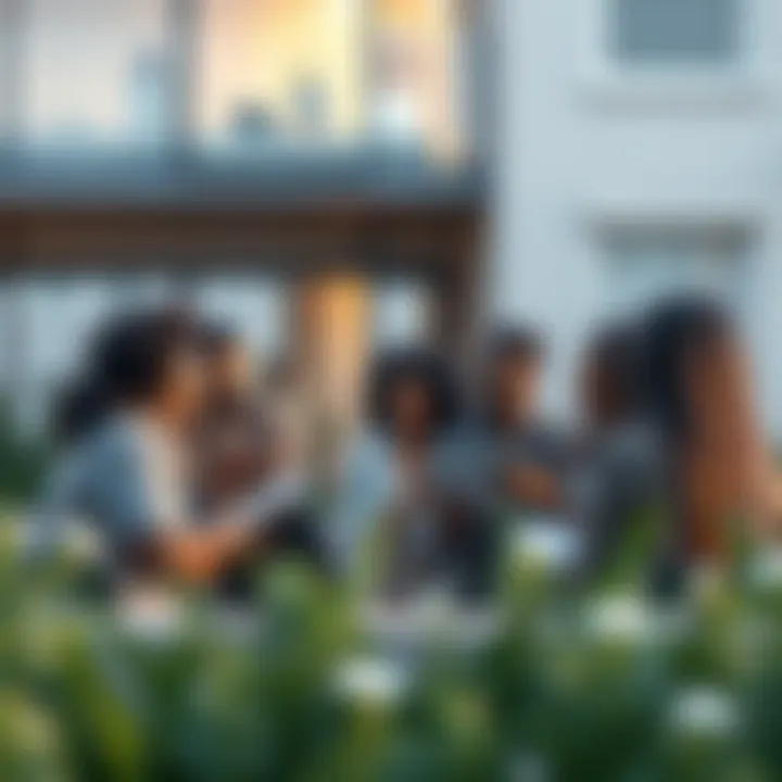 A diverse group of homebuyers discussing options