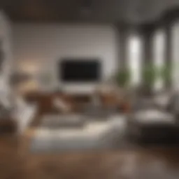 Modern living space showcasing an affordable apartment room