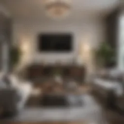 Stylish living room in an affordable Buckhead apartment