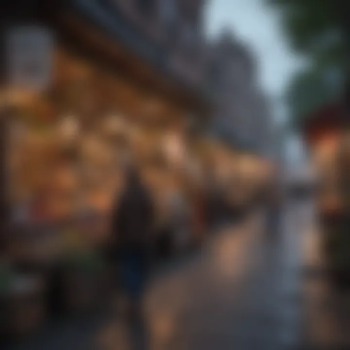 A bustling local marketplace highlighting economic opportunities and community spirit