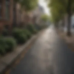 Charming street view of an affordable neighborhood in Washington, D.C.