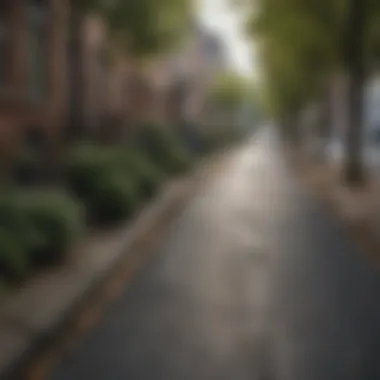 Charming street view of an affordable neighborhood in Washington, D.C.