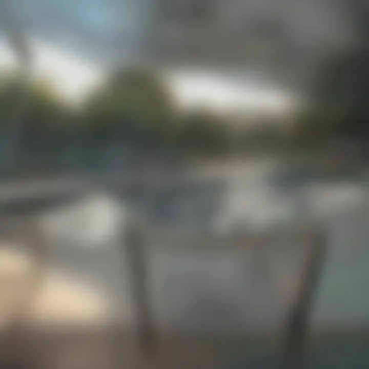 Community amenities at Alta Apartments, including a pool and lounge area