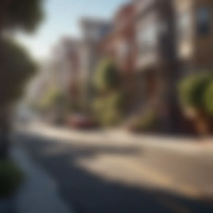 Vibrant neighborhood street in San Francisco
