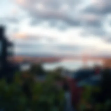 Scenic Views from Riverfront Apartments in St. Johns Scenic view of the St. Johns Bridge and riverfront apartments