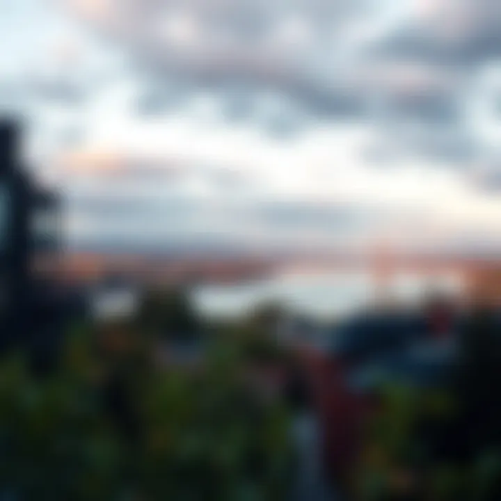 Scenic Views from Riverfront Apartments in St. Johns Scenic view of the St. Johns Bridge and riverfront apartments