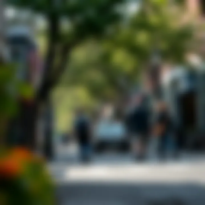 Life in the Vibrant Streets of St. Johns Vibrant neighborhood streets in St. Johns filled with life