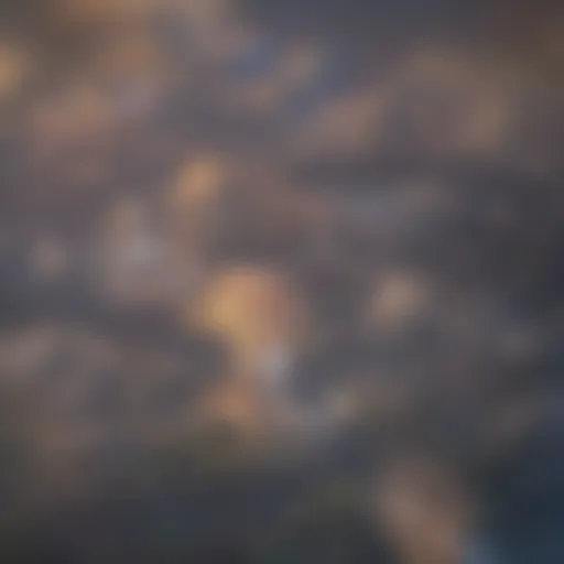 A panoramic view of the Atlanta skyline at sunset