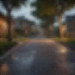 Charming neighborhood street in Austin suburb