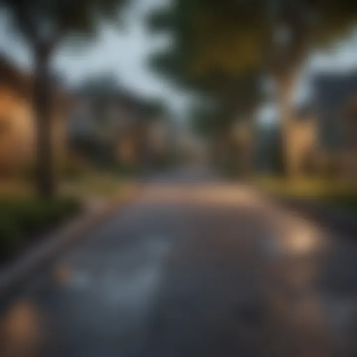 Charming neighborhood street in Austin suburb