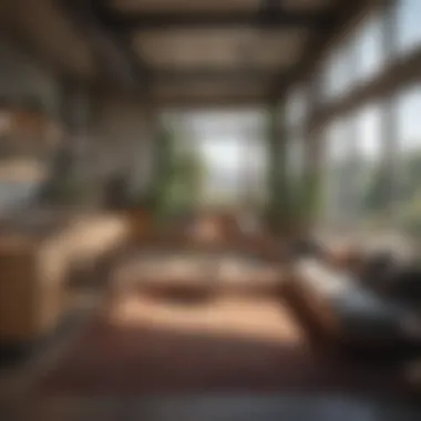 Sustainable design elements in a co-living space