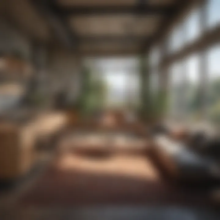 Sustainable design elements in a co-living space