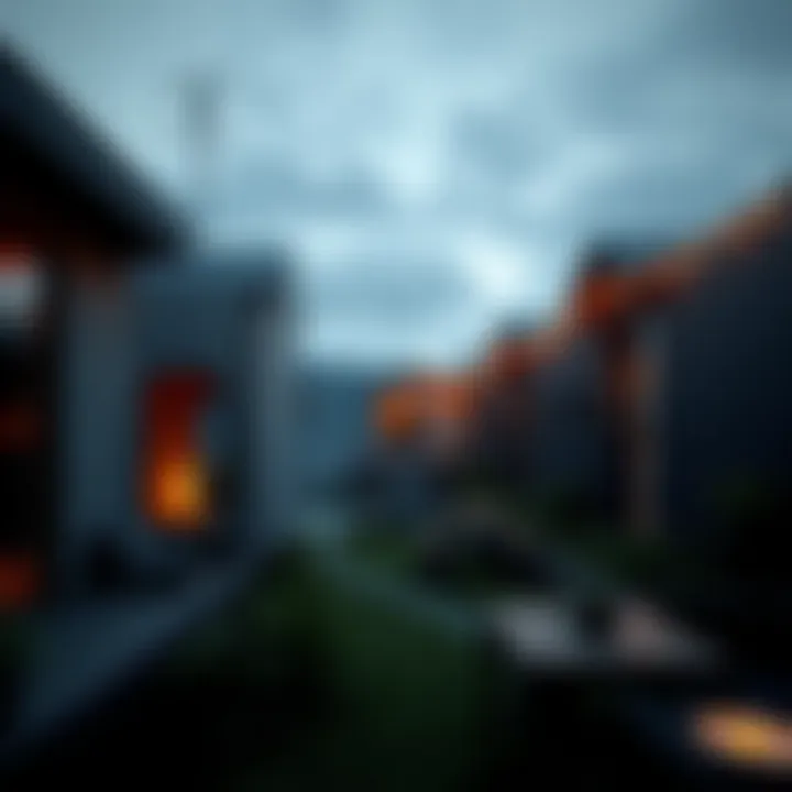 Artistic Representation of Communal Living Evolution Artwork representing the evolution of communal living