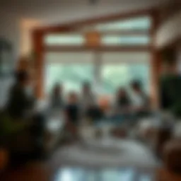 A harmonious community gathering in a shared living space