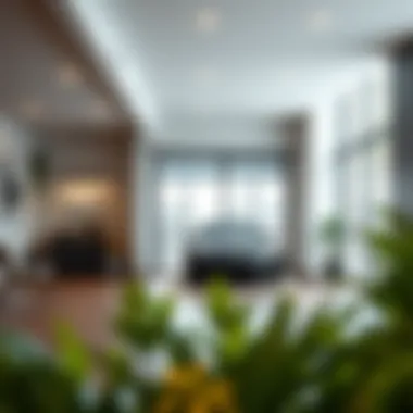 Interior Layout Highlighting Garage Accessibility Interior view of a condo showcasing garage access