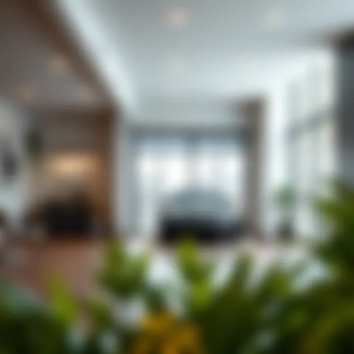 Interior Layout Highlighting Garage Accessibility Interior view of a condo showcasing garage access