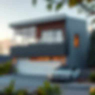 Contemporary Condo Design with Garage Modern condo with an elegant attached garage