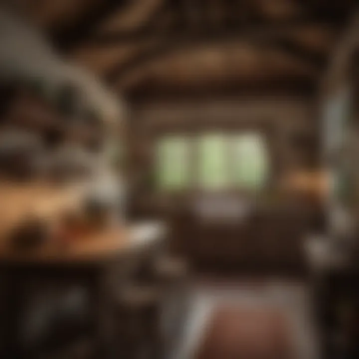 Cozy interior of a rustic San Antonio cottage