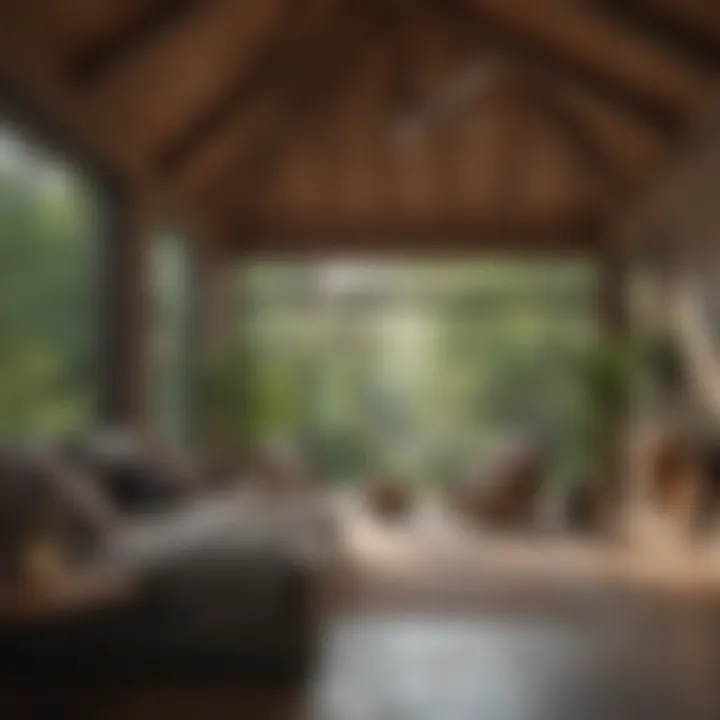 Relaxation area in a beautifully designed cottage
