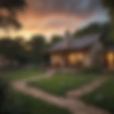 Scenic view of San Antonio's cultural landmarks from a cottage