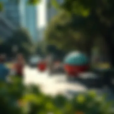 Community Park Life in Downtown Dallas Bustling park in downtown Dallas filled with residents enjoying outdoor activities