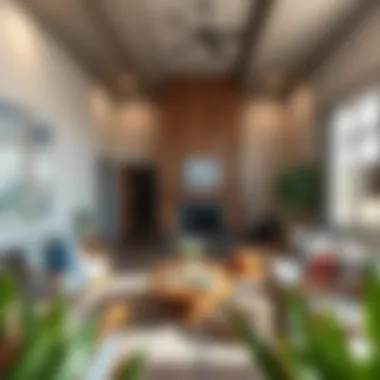 Community Living: Gathering Space in Farmhouse Apartments Community space in a farmhouse apartment complex