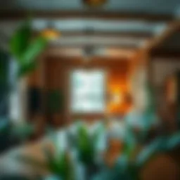 Elegant farmhouse apartment interior showcasing rustic charm