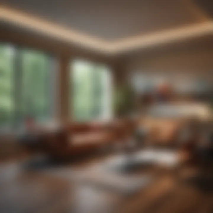 Interior view of a stylishly designed apartment