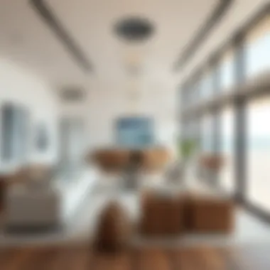 Stylish beachfront condo interior